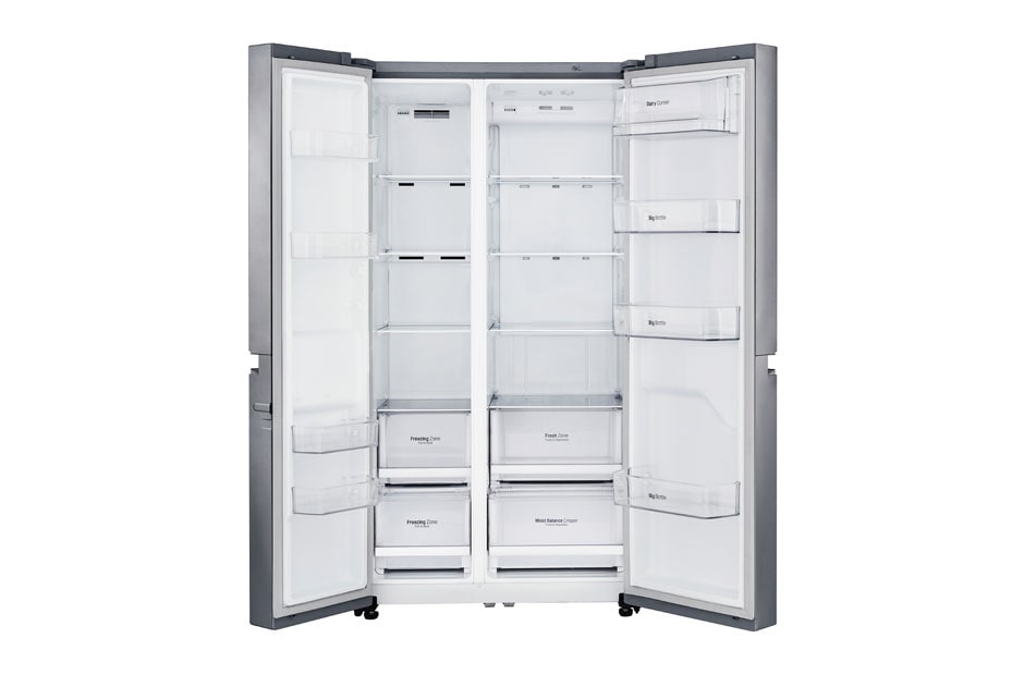 LG 642L Side by Side (Shiny Steel) Energialuokka F, Vesi/jää vesijohtoliitännällä, Smart Diagnosis™ - Wi-Fi-yhteys, GSB760PZXV, thumbnail 2