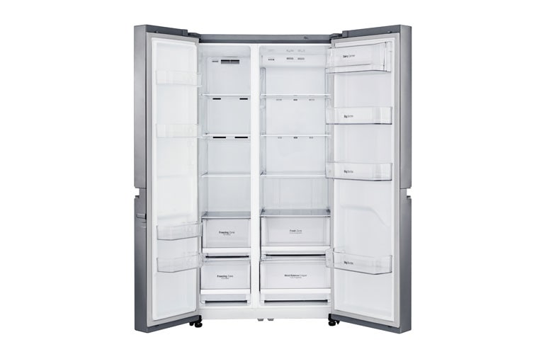 LG 642L Side by Side (Shiny Steel) Energialuokka F, Vesi/jää vesijohtoliitännällä, Smart Diagnosis™ - Wi-Fi-yhteys, GSB760PZXV, thumbnail 2