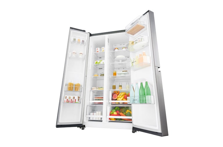 LG 642L Side by Side (Shiny Steel) Energialuokka F, Vesi/jää vesijohtoliitännällä, Smart Diagnosis™ - Wi-Fi-yhteys, GSB760PZXV, thumbnail 7