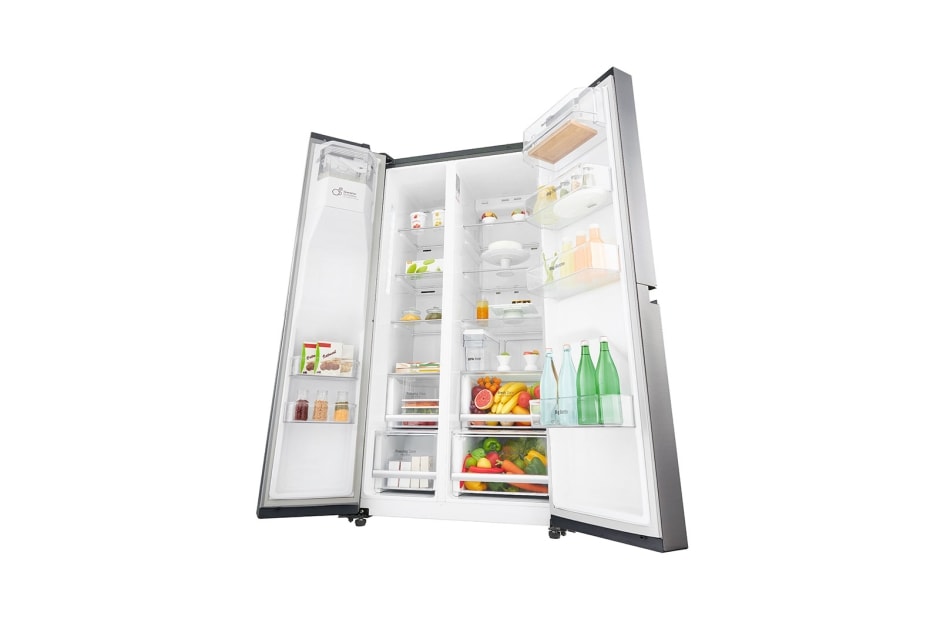 LG 625L Side by Side (Shiny Steel) Energialuokka F, Vesi/jää ilman vesijohtoliitäntää, Smart Diagnosis™ - Wi-Fi-yhteys, GSL961PZUZ, thumbnail 10