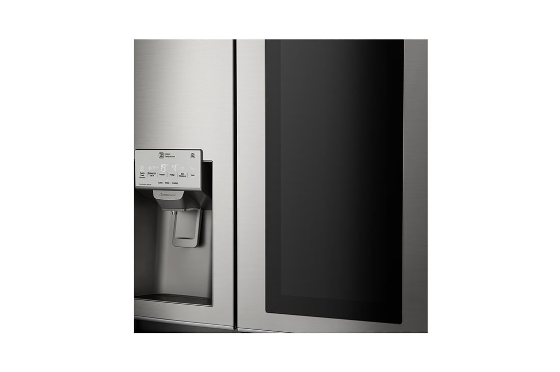 LG 625L InstaView Door in Door™ Side by Side (Noble Steel) Energialuokka F, Vesi/jää ilman vesijohtoliitäntää, Smart Diagnosis™ - Wi-Fi-yhteys, GSX961NSAZ, thumbnail 4