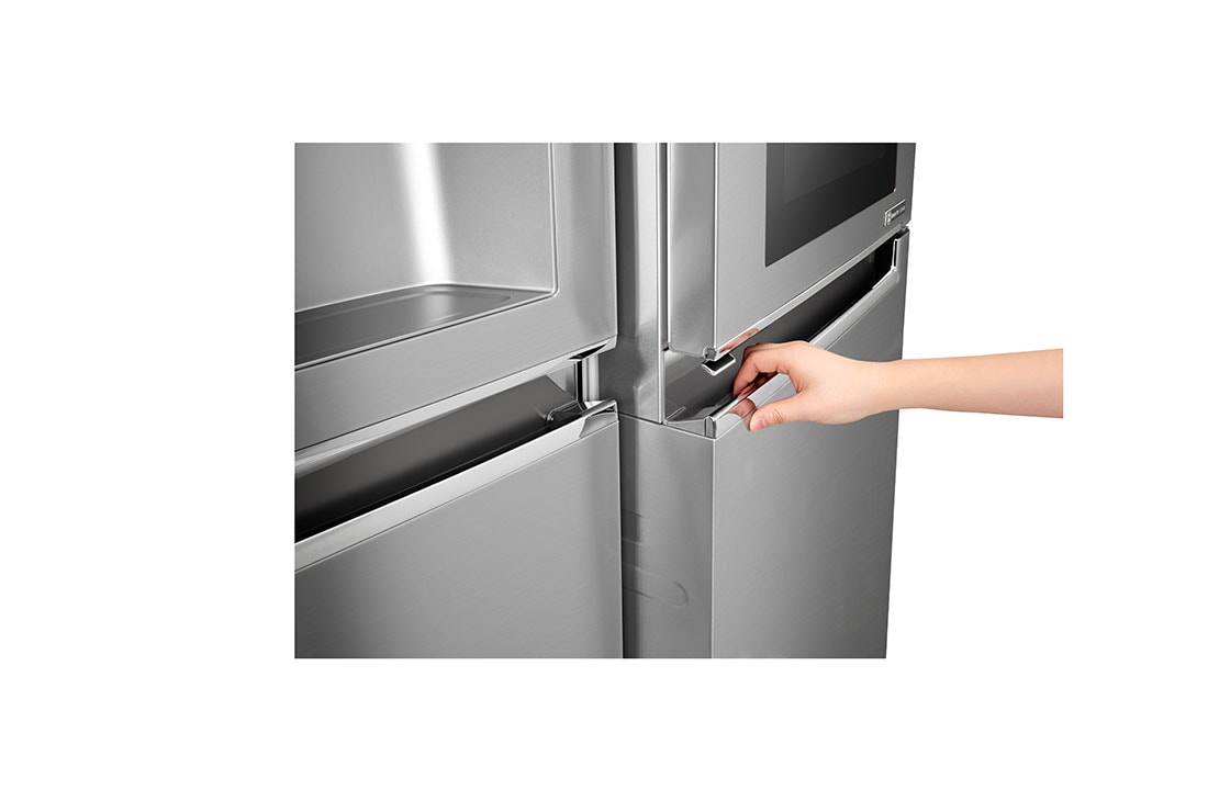 LG 625L InstaView Door in Door™ Side by Side (Noble Steel) Energialuokka F, Vesi/jää ilman vesijohtoliitäntää, Smart Diagnosis™ - Wi-Fi-yhteys, GSX961NSAZ, thumbnail 7