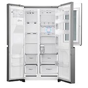 LG 625L InstaView Door in Door™ Side by Side (Noble Steel) Energialuokka F, Vesi/jää ilman vesijohtoliitäntää, Smart Diagnosis™ - Wi-Fi-yhteys, GSX961NSAZ, thumbnail 10
