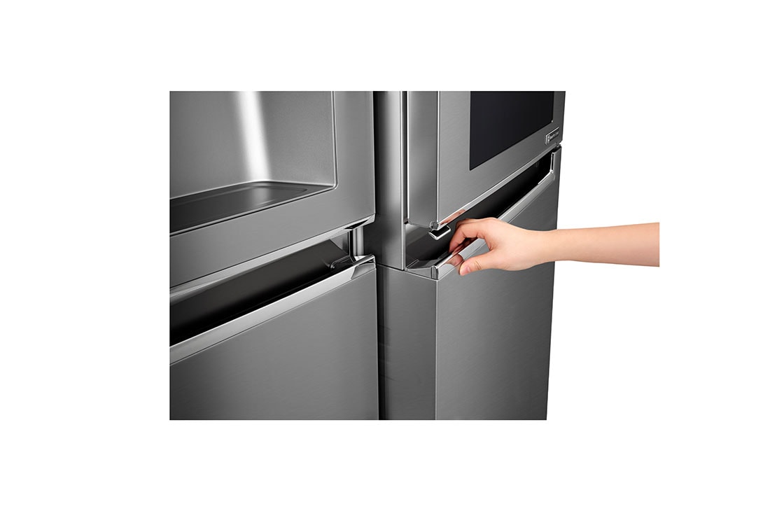 LG 625L InstaView Door in Door™ Side by Side (Shiny Steel) Energialuokka F, Vesi/jää ilman vesijohtoliitäntää, Smart Diagnosis™ - Wi-Fi-yhteys, GSI961PZAZ, thumbnail 7