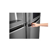 LG 625L InstaView Door in Door™ Side by Side (Shiny Steel) Energialuokka F, Vesi/jää ilman vesijohtoliitäntää, Smart Diagnosis™ - Wi-Fi-yhteys, GSI961PZAZ, thumbnail 7