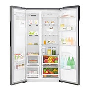 LG 606L Side by Side (tumman harmaa) Energialuokka F, Vesi/jää ilman vesijohtoliitäntää, Smart Diagnosis™, GSL361ICEV, thumbnail 6