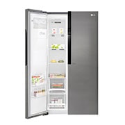 LG 606L Side by Side (tumman harmaa) Energialuokka F, Vesi/jää ilman vesijohtoliitäntää, Smart Diagnosis™, GSL361ICEV, thumbnail 4