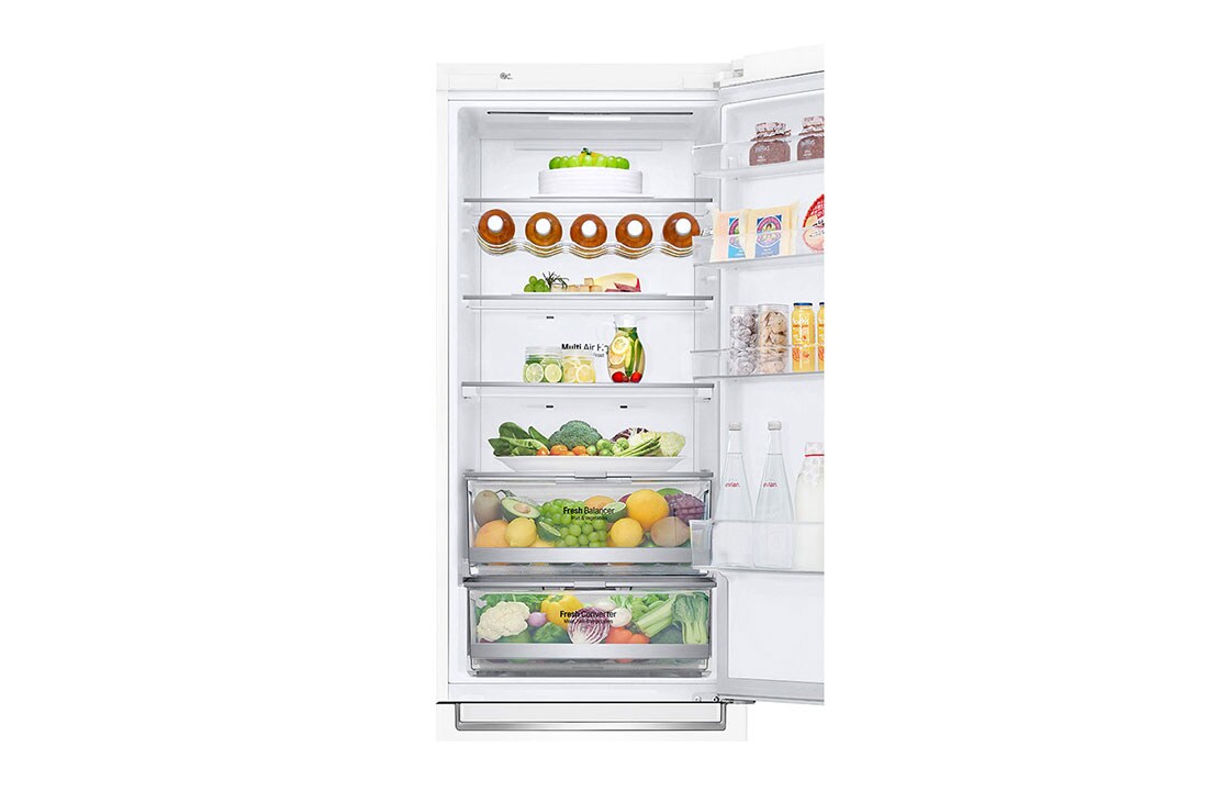 LG 2.03M 384L Jääkaappipakastimet (Valkonen) - Energialuokka D, Door Cooling™ ja Smart Diagnosis™ - Wi-Fi-yhteys, GBB72SWDFN, thumbnail 6