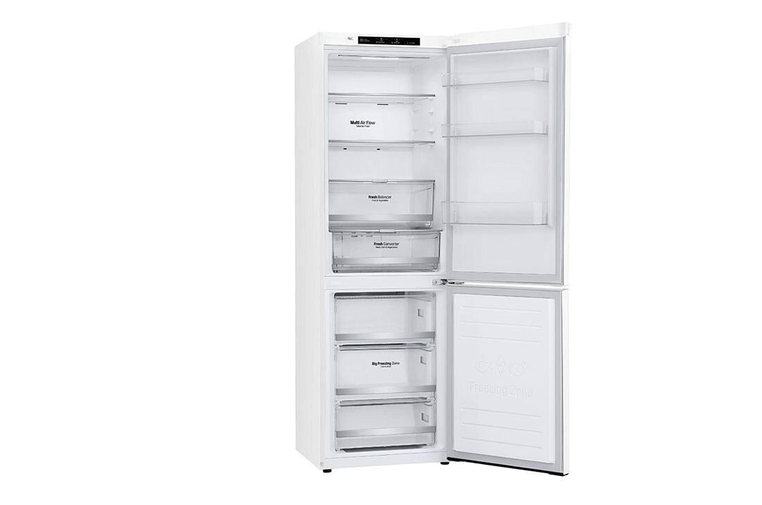 LG 1.86M 341L Jääkaappipakastimet (Valkoinen) - Energialuokka D, Door Cooling™, GBB71SWEFN, thumbnail 3