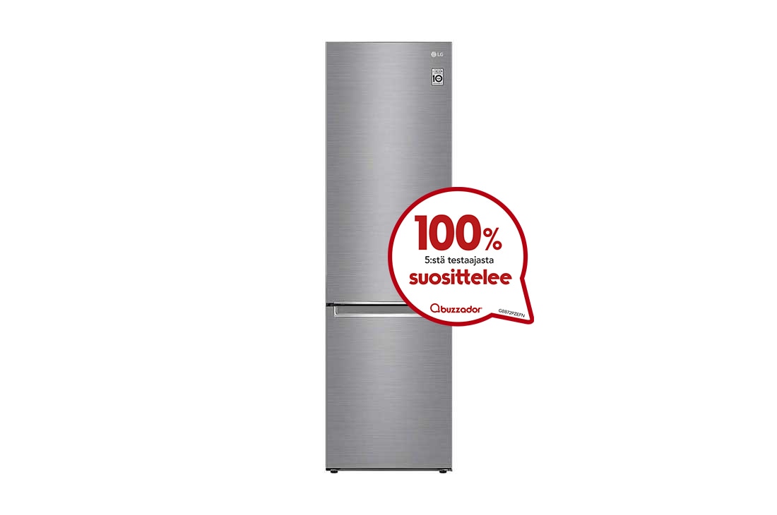 LG 2.03M 384L Jääkaappipakastimet(Shiny Steel) - Energialuokka D, Door Cooling™, Multi Flow, GBB72PZEFN