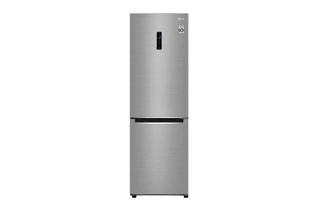 LG 1.86M 341L Jääkaappipakastimet (Shiny Steel) - Energialuokka E, Door Cooling™ ja Smart Diagnosis™ - Wi-Fi-yhteys, GBB61PZHZN