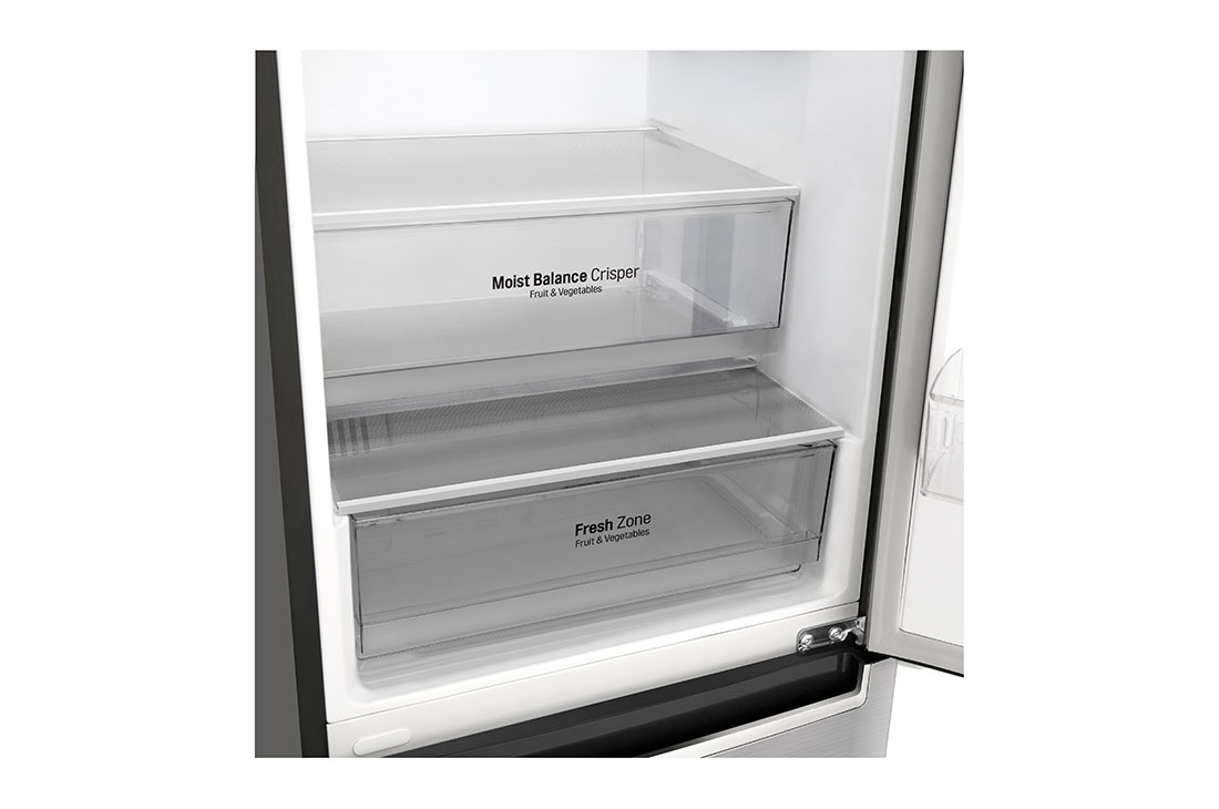 LG 1.86M 341L Jääkaappipakastimet (Shiny Steel) - Energialuokka E, Door Cooling™ ja Smart Diagnosis™ - Wi-Fi-yhteys, GBB61PZHZN, thumbnail 3