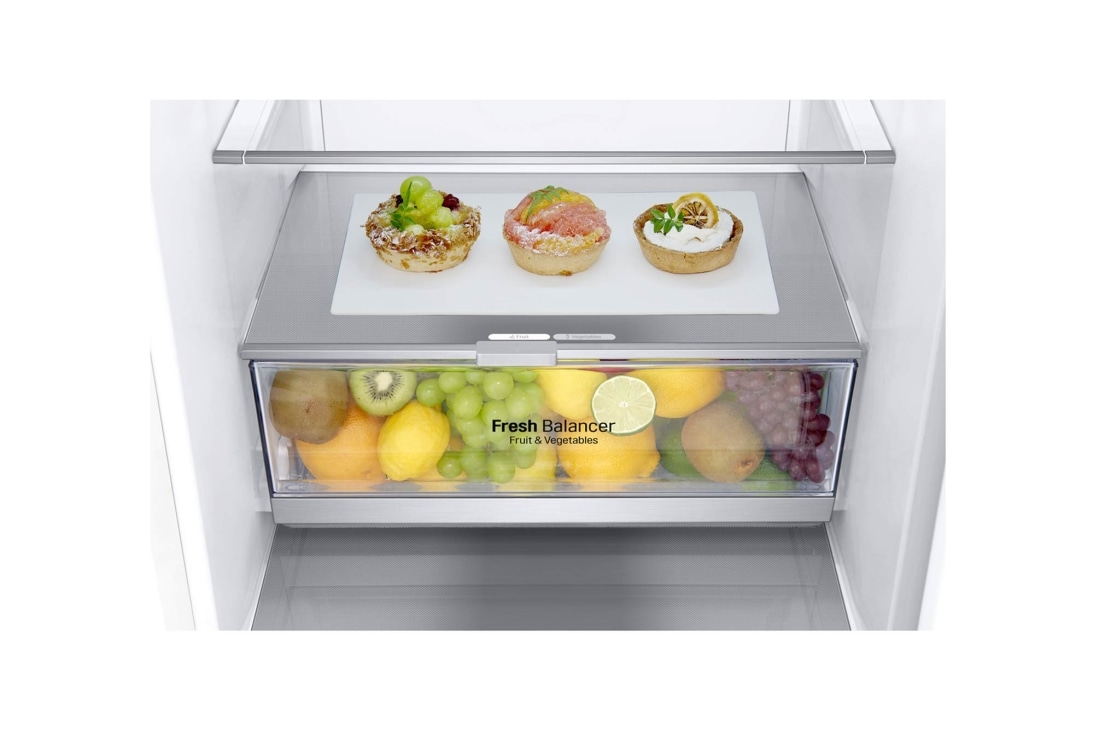 LG 1.86M 341L Jääkaappipakastimet (Valkonen) - Energialuokka E, Door Cooling™ ja Smart Diagnosis™ - Wi-Fi-yhteys, GBB71SWDZN, thumbnail 7
