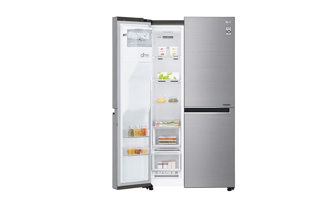 LG 625L Side by Side (Shiny Steel) - Energialuokka F, Vesi/jää vesijohtoliitännällä, Smart Diagnosis™, GSL960PZUZ, thumbnail 11