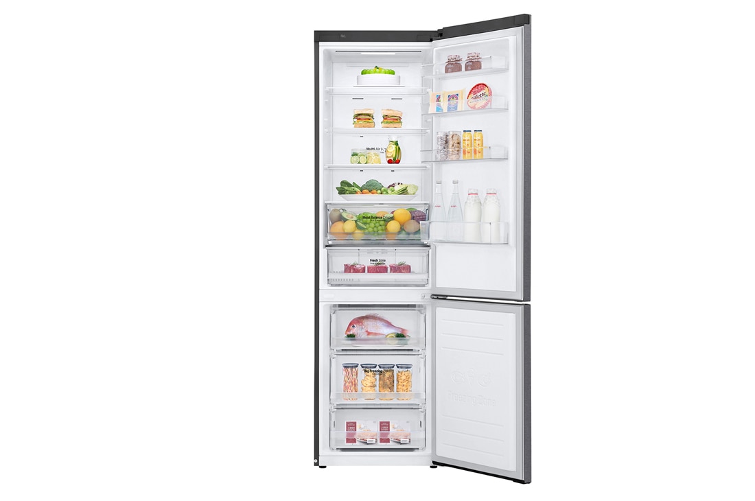 LG 2.03M 384L Jääkaappipakastimet (Dark Silver) - Energialuokka E, Door Cooling™ ja Smart Diagnosis™ - Wi-Fi-yhteys, GBB62DSHZN, thumbnail 2