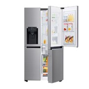 LG 625L Door in Door™ Side by Side (Shiny Steel) Energialuokka F, Vesi/jää ilman vesijohtoliitäntää, Smart Diagnosis™ - Wi-Fi-yhteys, GSJ761PZZZ, thumbnail 1