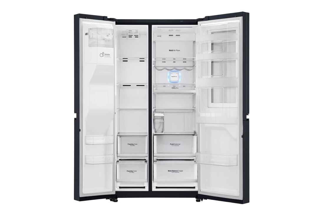 LG 625L InstaView Door in Door™ Side by Side (Matte Black) Energialuokka F, Vesi/jää ilman vesijohtoliitäntää, Smart Diagnosis™ - Wi-Fi-yhteys, GSX961MCCZ, thumbnail 5