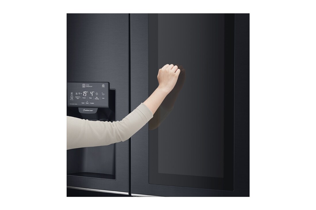 LG 625L InstaView Door in Door™ Side by Side (Matte Black) Energialuokka F, Vesi/jää ilman vesijohtoliitäntää, Smart Diagnosis™ - Wi-Fi-yhteys, GSX961MCCZ, thumbnail 6