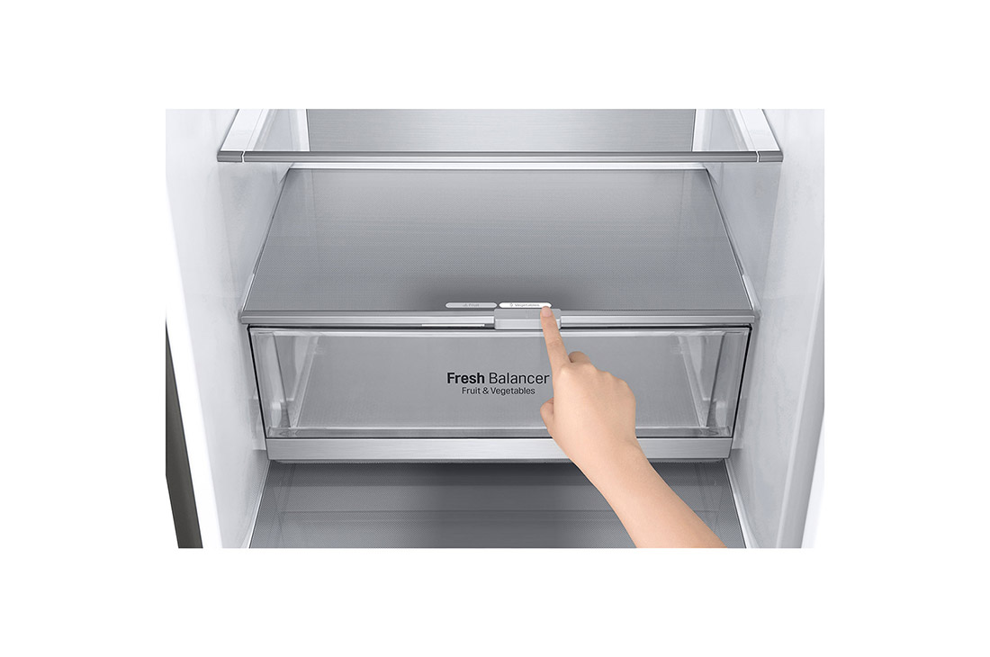 LG 2.03M 384L Jääkaappipakastimet (Shiny Steel) - Energialuokka D, Door Cooling™ ja Smart Diagnosis™ - Wi-Fi-yhteys, GBB72PZUFN, thumbnail 11