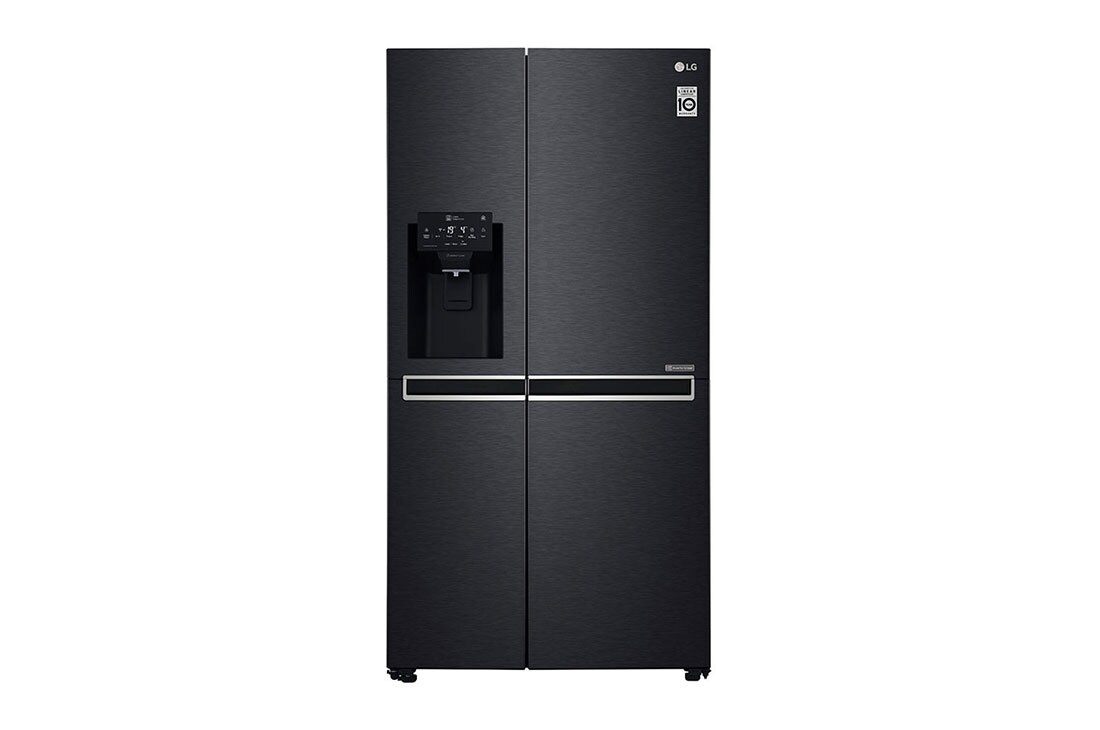 LG 625L Side by Side (Matte Black) Energialuokka F, Vesi/jää ilman vesijohtoliitäntää, Smart Diagnosis™ - Wi-Fi-yhteys, GSL761MCXV