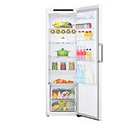 LG 386L Vapaasti seisova jääkaappi (Valkoinen) - Energialuokka E, Door Cooling™, LINEARCooling™, Moist Balance Crisper™, Etupuoli avoinna ruokaa, GLT51SWGSZ, thumbnail 3