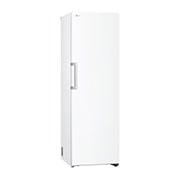 LG 386L Vapaasti seisova jääkaappi (Valkoinen) - Energialuokka E, Door Cooling™, LINEARCooling™, Moist Balance Crisper™, Vasen sivunäkymä avoinna ruokaa, GLT51SWGSZ, thumbnail 11