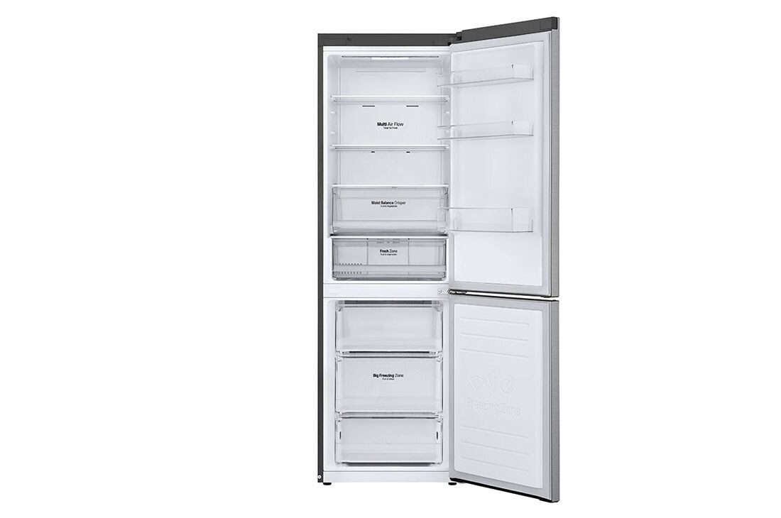 LG 1.86M 341L Jääkaappipakastimet(Shiny Steel) - Energialuokka E, Door Cooling™, Multi Flow, GBB61PZHMN, GBB61PZHMN, thumbnail 3