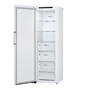 LG 324L Vapaasti seisova pakastin (Valkoinen) - Energialuokka E, Total No Frost, Express Freeze, Oikea sivunäkymä avoinna, GFT41SWGSZ, thumbnail 11