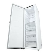 LG 324L Vapaasti seisova pakastin (Valkoinen) - Energialuokka E, Total No Frost, Express Freeze, Perspektiivinäkymä oikealta avoinna, GFT41SWGSZ, thumbnail 8