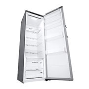 LG 386L Vapaasti seisova jääkaappi (Shiny Steel) - Energialuokka E, Door Cooling™, LINEARCooling™, Moist Balance Crisper™, Perspektiivinäkymä vasemmalta avoinna, GLT51PZGSZ, thumbnail 8