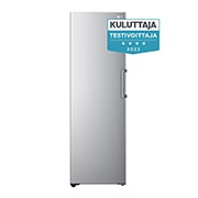 LG 324L Vapaasti seisova pakastin (Shiny Steel) - Energialuokka E, Total No Frost, Express Freeze, Etu, GFT41PZGSZ, thumbnail 1