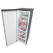 LG 324L Vapaasti seisova pakastin (Shiny Steel) - Energialuokka E, Total No Frost, Express Freeze, Ylänäkymä oikealta avoinna ruokaa, GFT41PZGSZ, thumbnail 15