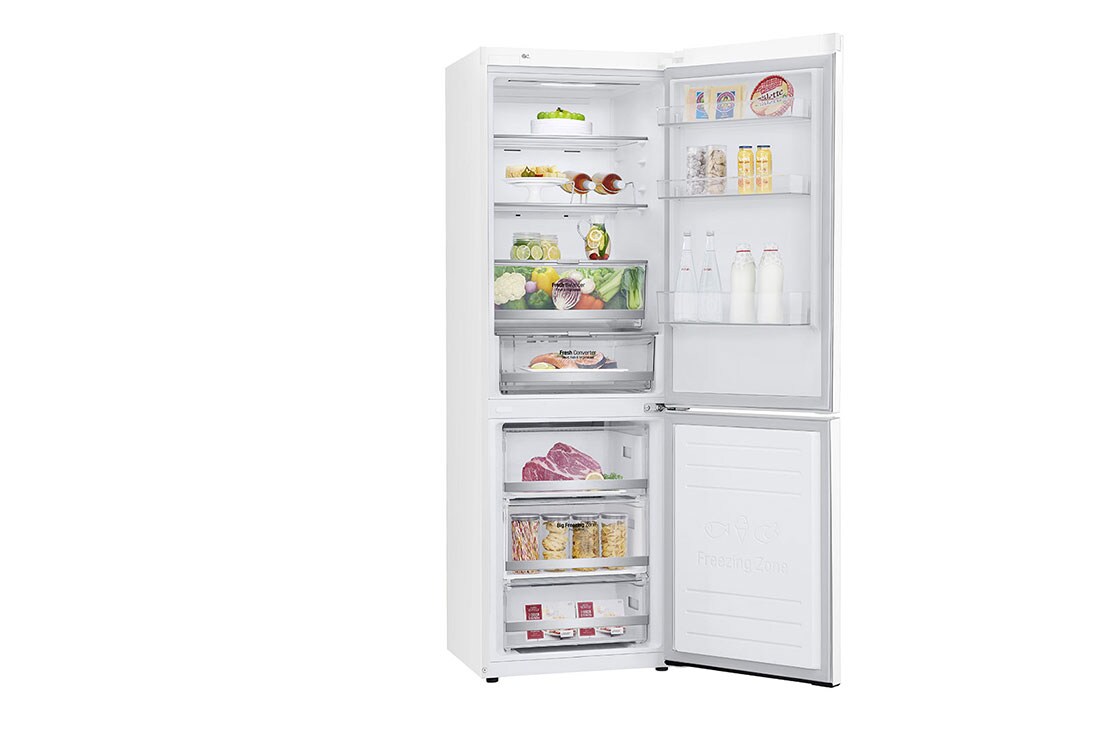 LG 1.86M 341L Jääkaappipakastimet (Valkoinen) - Energialuokka E, Door Cooling™ ja Smart Diagnosis™ - Wi-Fi-yhteys, 1.86M 341L Jääkaappipakastimet(Valkoinen) - Energiatehokkuusluokka E, Door Cooling™, Multi Flow, GBB71SWDMN, thumbnail 11