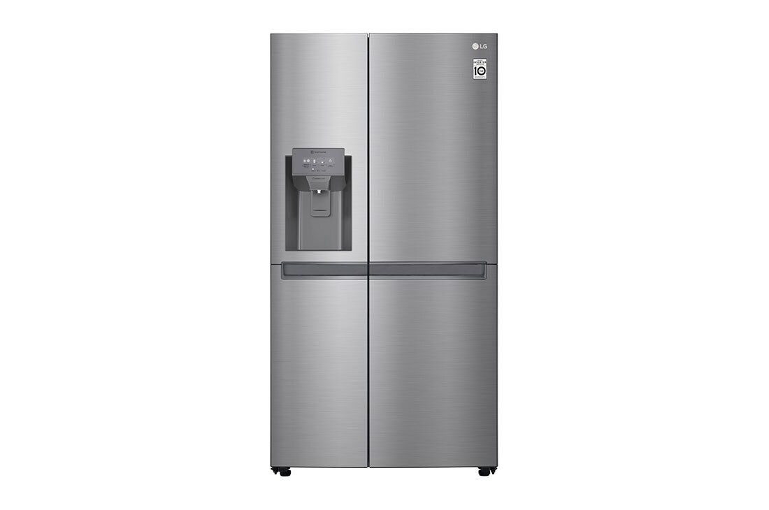 LG 625L Side by Side (Shiny Steel) - Energialuokka F, Vesi/jää vesijohtoliitännällä, Smart Diagnosis™, GSL480PZXV, GSL480PZXV