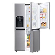 LG 625 Door in Door™ Side by Side (Shiny Steel) Energialuokka E, Vesi/jää ilman vesijohtoliitäntää, Smart Diagnosis™ - Wi-Fi-yhteys, GSJ761PZEE, GSJ761PZEE, thumbnail 1