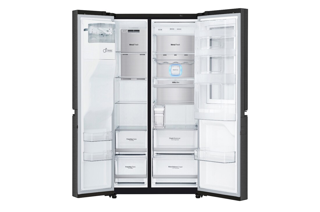 LG 625L InstaView Door in Door™ Side by Side (Matte Black) Energialuokka E, Vesi/jää ilman vesijohtoliitäntää, Smart Diagnosis™ - Wi-Fi-yhteys, GSX961MCCE, thumbnail 6