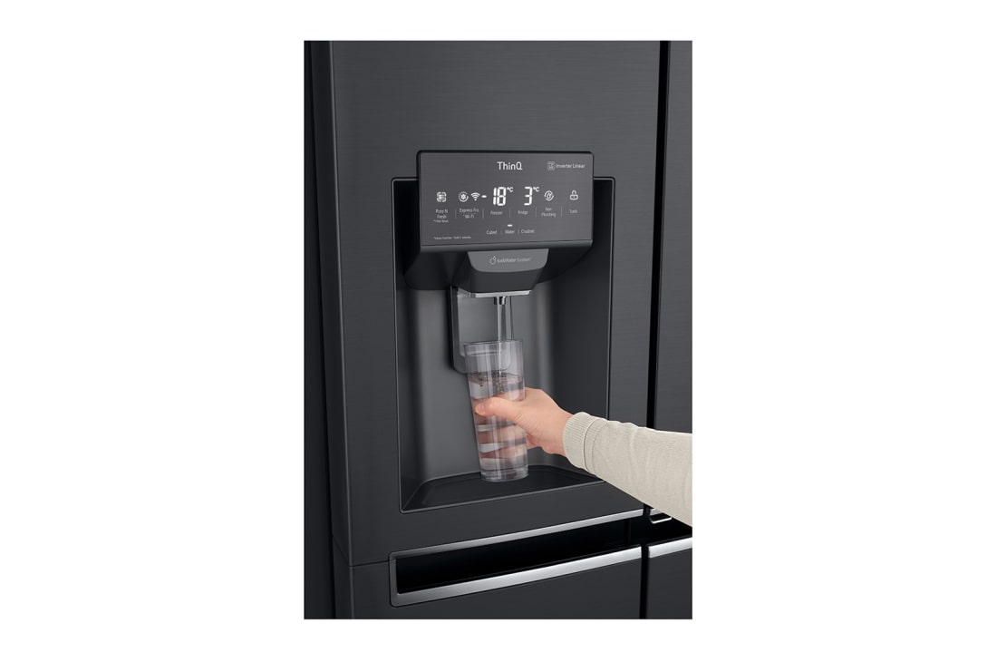 LG 625L InstaView Door in Door™ Side by Side (Matte Black) Energialuokka E, Vesi/jää ilman vesijohtoliitäntää, Smart Diagnosis™ - Wi-Fi-yhteys, GSX961MCCE, thumbnail 10