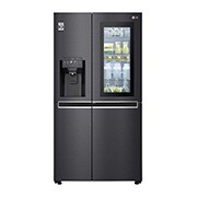 LG 625L InstaView Door in Door™ Side by Side (Matte Black) Energialuokka E, Vesi/jää ilman vesijohtoliitäntää, Smart Diagnosis™ - Wi-Fi-yhteys, GSX961MCCE, thumbnail 1