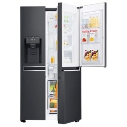 625L Door in Door™ Side by Side (Matte Black) Energialuokka E, Vesi/jää ilman vesijohtoliitäntää, Smart Diagnosis™ - Wi-Fi-yhteys2