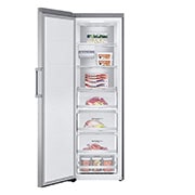 LG 324L Vapaasti seisova pakastin (Metal Sorbet) - Energialuokka D, Total No Frost, Express Freeze, Etupuoli avoinna ruokaa, GFM61MBCSF, thumbnail 3