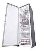 LG 324L Vapaasti seisova pakastin (Metal Sorbet) - Energialuokka D, Total No Frost, Express Freeze, Perspektiivinäkymä oikealta avoinna, GFM61MBCSF, thumbnail 9
