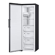 LG 324L Vapaasti seisova pakastin (Matte Black) - Energialuokka D, Total No Frost, Express Freeze, Oikea sivunäkymä avoinna, GFM61MCCSF, thumbnail 11