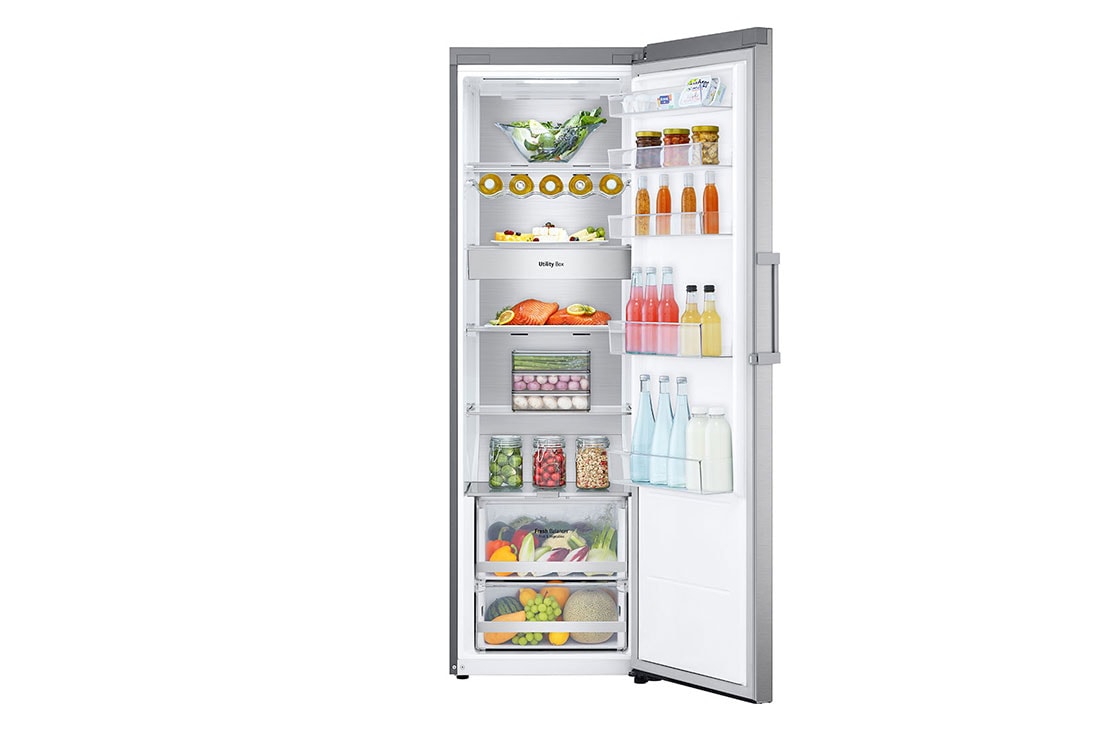 LG 386L Vapaasti seisova jääkaappi (Metal Sorbet) - Energialuokka D, Door Cooling™, LINEARCooling™, FRESHBalancer™, Smart Diagnosis™ - Wi-Fi-yhteys, Vetolaatikko ruokaa, GLM71MBCSF, thumbnail 2