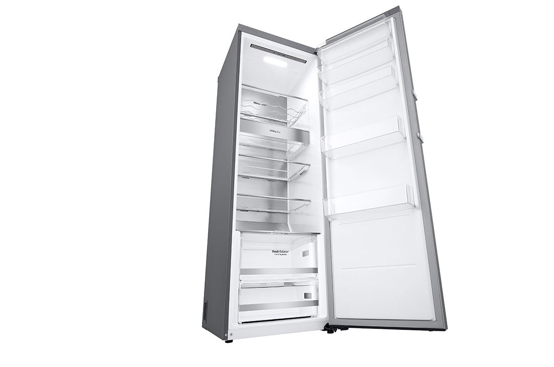 LG 386L Vapaasti seisova jääkaappi (Metal Sorbet) - Energialuokka D, Door Cooling™, LINEARCooling™, FRESHBalancer™, Smart Diagnosis™ - Wi-Fi-yhteys, Perspektiivinäkymä vasemmalta avoinna, GLM71MBCSF, thumbnail 8