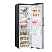 LG 386L Vapaasti seisova jääkaappi (Matte Black) - Energialuokka D, Door Cooling™, LINEARCooling™, FRESHBalancer™, Smart Diagnosis™ - Wi-Fi-yhteys, Vasen sivunäkymä avoinna, GLM71MCCSF, thumbnail 11