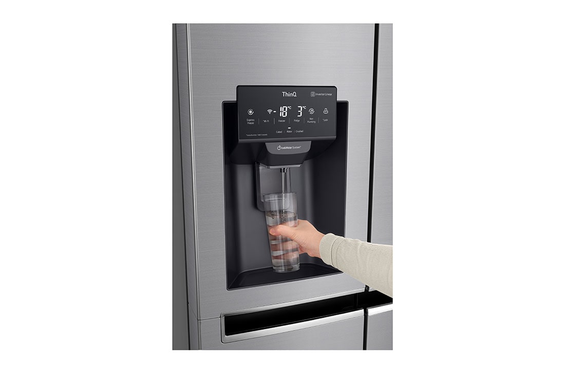 LG 625L  Side by Side (Shiny Steel) Energialuokka E, Vesi/jää ilman vesijohtoliitäntää, Smart Diagnosis™ - Wi-Fi-yhteys, GSL461ICEE, GSL461ICEE, thumbnail 3