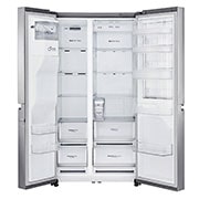 LG 625L Door in Door™ Side by Side (Noble Steel) Energialuokka E, Vesi/jää ilman vesijohtoliitäntää, Smart Diagnosis™ - Wi-Fi-yhteys, Front open, GSJ961NSZE, thumbnail 5
