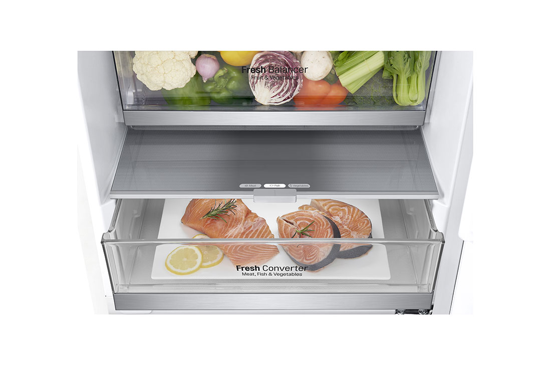 LG 2.03M 384L Jääkaappipakastimet (Valkoinen) - Energialuokka E, Door Cooling™ ja Smart Diagnosis™ - Wi-Fi-yhteys, GBB72SWDMN, GBB72SWDMN, thumbnail 5