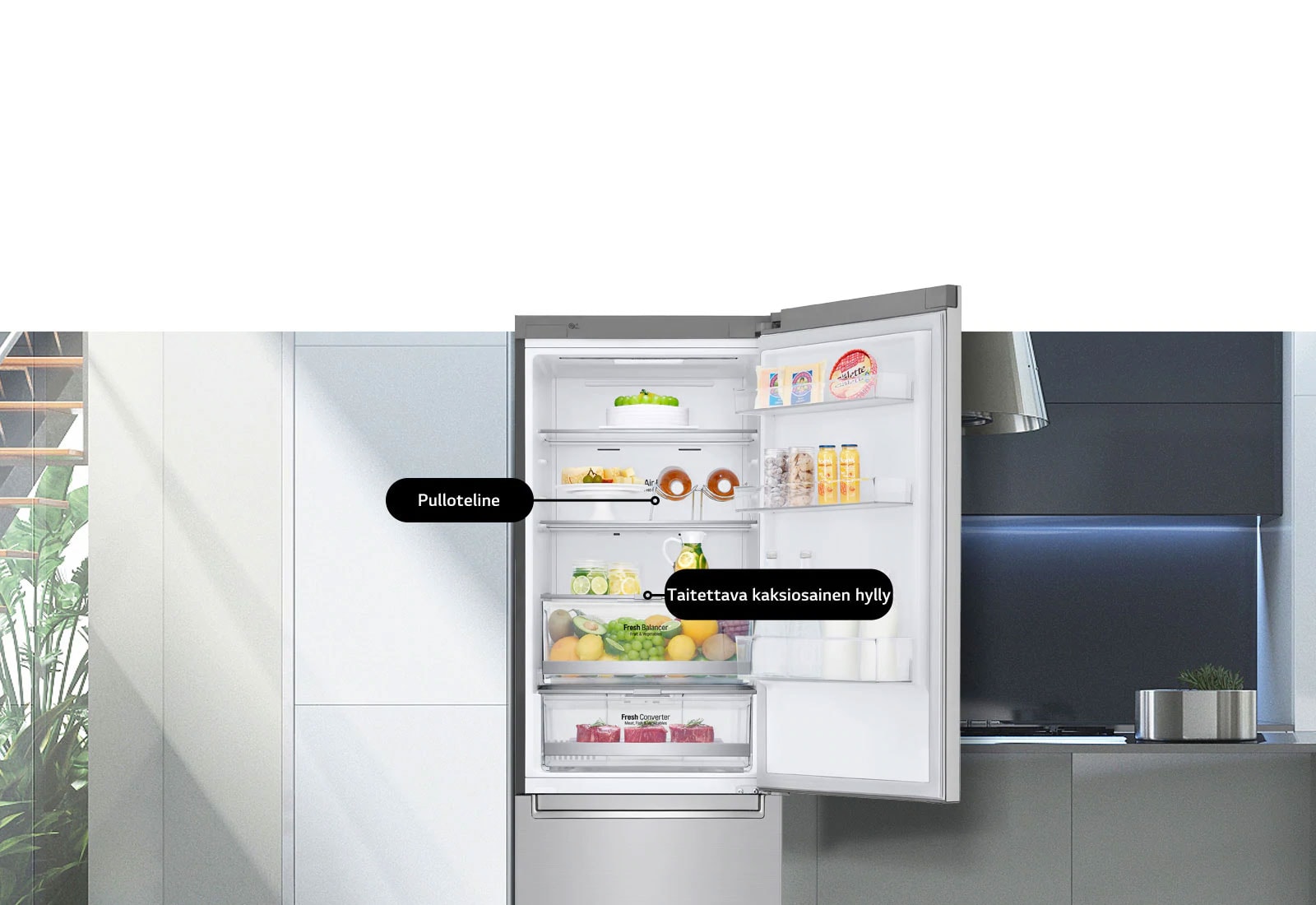 Älykkäitä toimintoja jääkaapissa