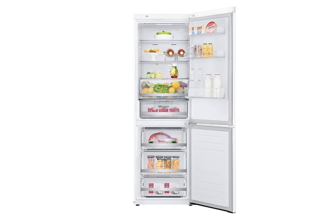 LG 1.86M 341L Jääkaappipakastimet (Valkoinen) - Energialuokka D, Door Cooling™ ja Smart Diagnosis™ - Wi-Fi-yhteys, 1.86M 341L Jääkaappipakastimet(Valkoinen) - Energiatehokkuusluokka E, Door Cooling™, Multi Flow, GBB71SWDGN, thumbnail 2